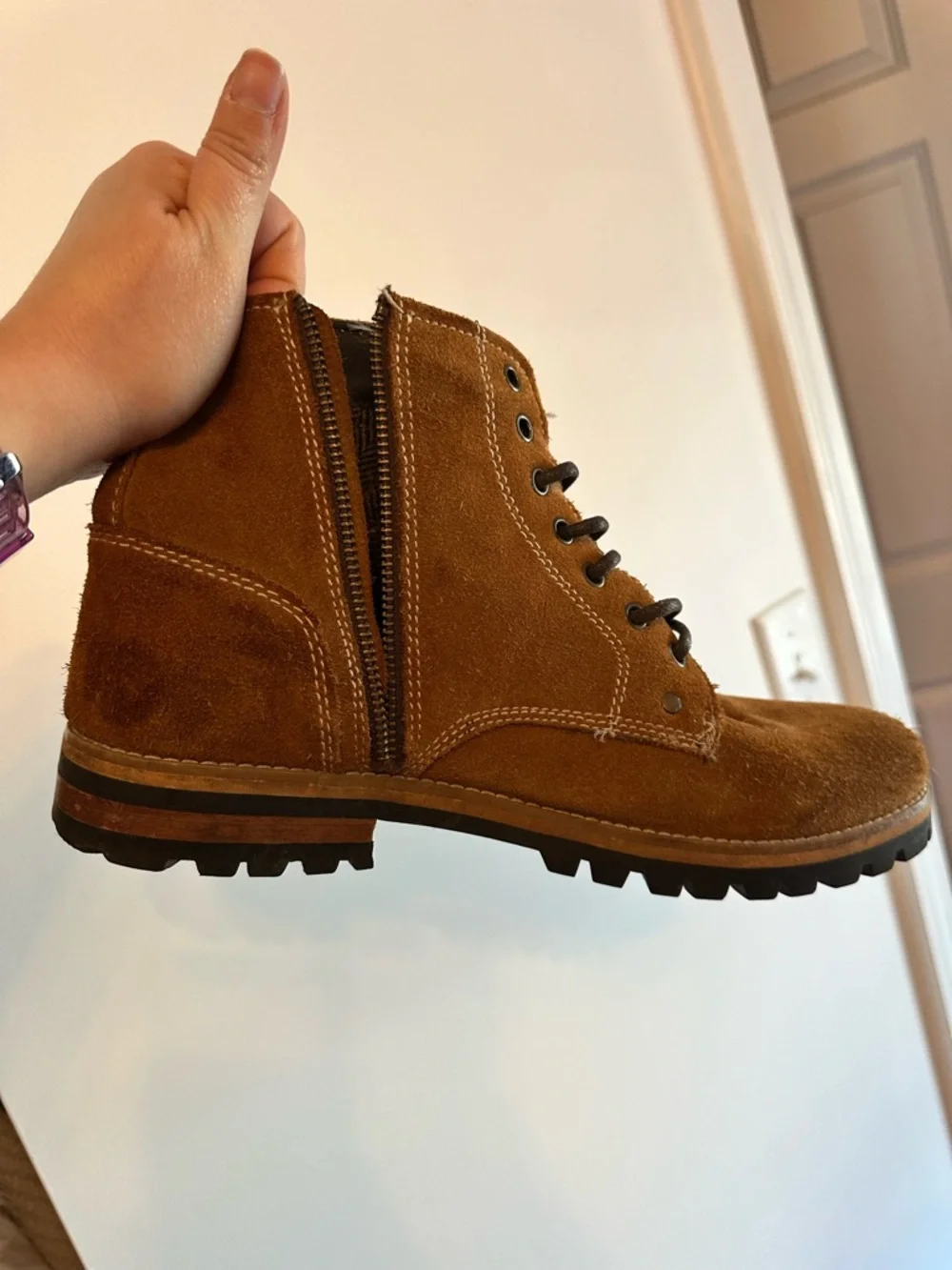 Men's crevo Suede Lace-Up Work Boots - READ DESCRIPTION - Picture 8 of 10